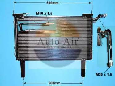 Конденсатор, кондиционер AUTO AIR GLOUCESTER 16-1166