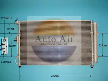 Конденсатор, кондиционер AUTO AIR GLOUCESTER 16-9961