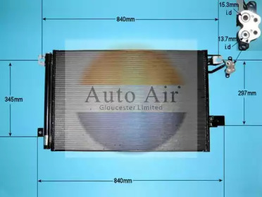 Конденсатор, кондиционер AUTO AIR GLOUCESTER 16-1393