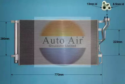 Конденсатор, кондиционер AUTO AIR GLOUCESTER 16-9668