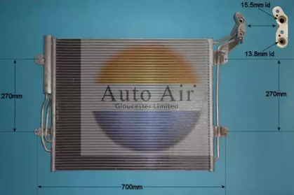 Конденсатор, кондиционер AUTO AIR GLOUCESTER 16-9977