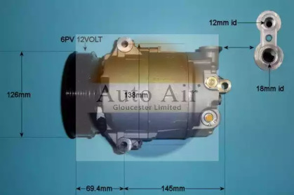 Компрессор, кондиционер AUTO AIR GLOUCESTER 14-2074P