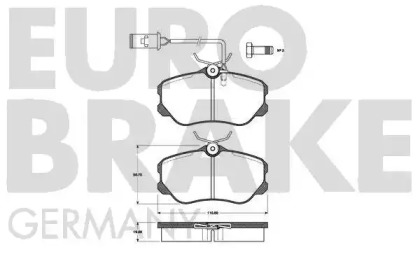 Комплект тормозных колодок EUROBRAKE 5502221012