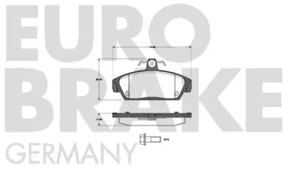 Комплект тормозных колодок EUROBRAKE 5502221211