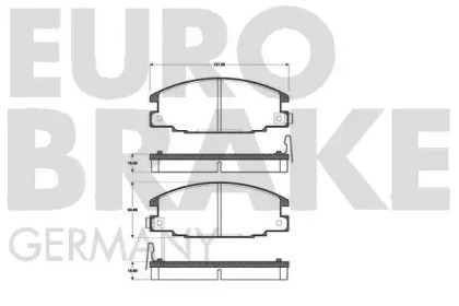 Комплект тормозных колодок EUROBRAKE 5502221405