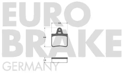 Комплект тормозных колодок EUROBRAKE 5502221909