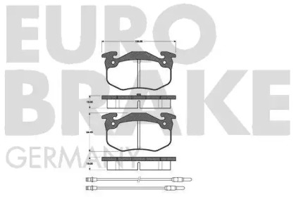 Комплект тормозных колодок EUROBRAKE 5502221918