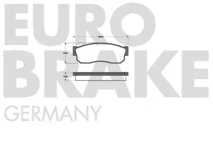 Комплект тормозных колодок EUROBRAKE 5502222207