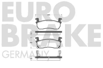 Комплект тормозных колодок EUROBRAKE 5502222224