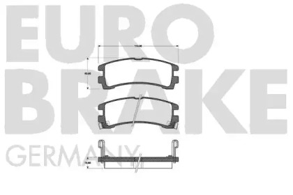 Комплект тормозных колодок EUROBRAKE 5502222228