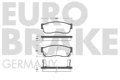 Комплект тормозных колодок EUROBRAKE 5502222231