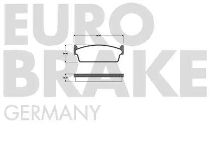 Комплект тормозных колодок EUROBRAKE 5502222233