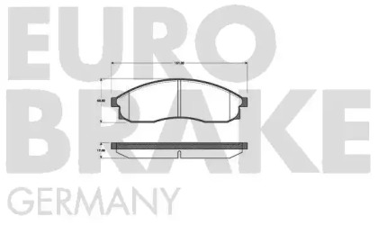 Комплект тормозных колодок EUROBRAKE 5502222250