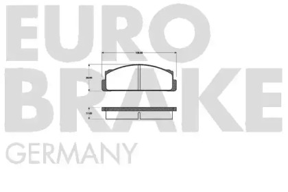 Комплект тормозных колодок EUROBRAKE 5502222305