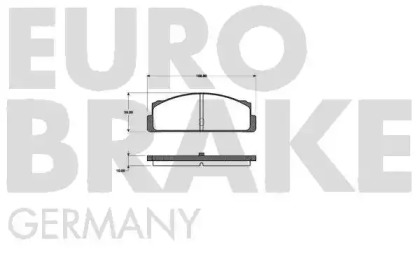 Комплект тормозных колодок EUROBRAKE 5502222306