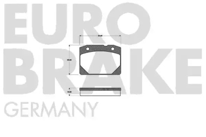 Комплект тормозных колодок EUROBRAKE 5502222307