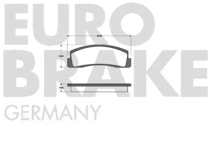 Комплект тормозных колодок EUROBRAKE 5502222310