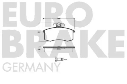 Комплект тормозных колодок EUROBRAKE 5502222321