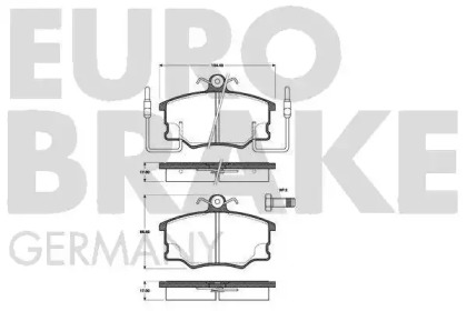 Комплект тормозных колодок EUROBRAKE 5502222327