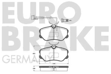 Комплект тормозных колодок EUROBRAKE 5502222328