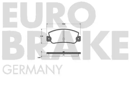 Комплект тормозных колодок EUROBRAKE 5502222329