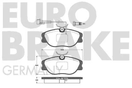 Комплект тормозных колодок EUROBRAKE 5502222336