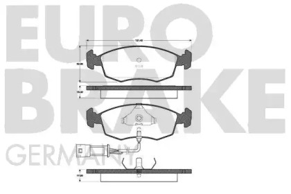 Комплект тормозных колодок EUROBRAKE 5502222513