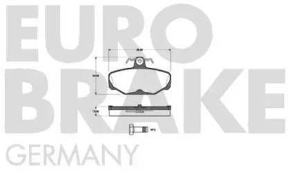 Комплект тормозных колодок EUROBRAKE 5502222517