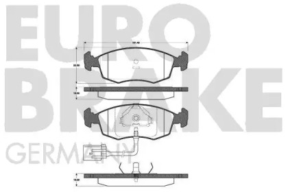 Комплект тормозных колодок EUROBRAKE 5502222531