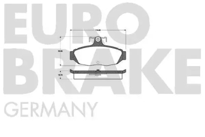 Комплект тормозных колодок EUROBRAKE 5502222541