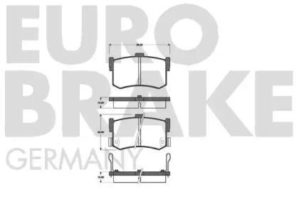 Комплект тормозных колодок EUROBRAKE 5502222617