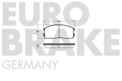 Комплект тормозных колодок EUROBRAKE 5502223003