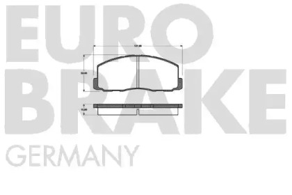 Комплект тормозных колодок EUROBRAKE 5502223004