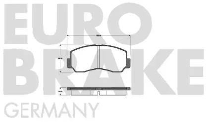 Комплект тормозных колодок EUROBRAKE 5502223005