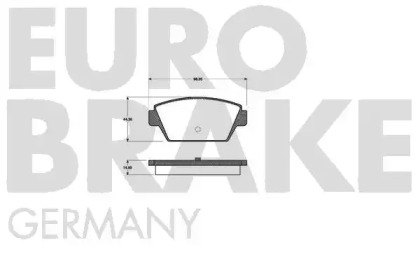 Комплект тормозных колодок EUROBRAKE 5502223009