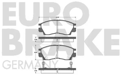 Комплект тормозных колодок EUROBRAKE 5502223010