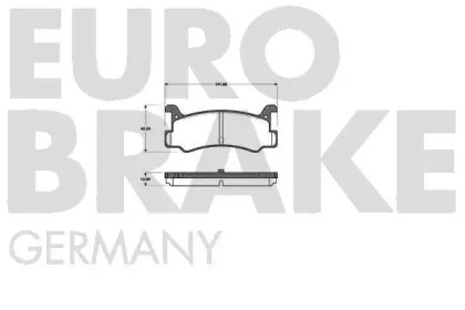 Комплект тормозных колодок EUROBRAKE 5502223215