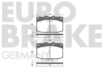 Комплект тормозных колодок EUROBRAKE 5502223231