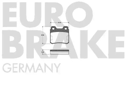 Комплект тормозных колодок EUROBRAKE 5502223310