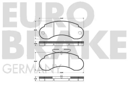 Комплект тормозных колодок EUROBRAKE 5502223311