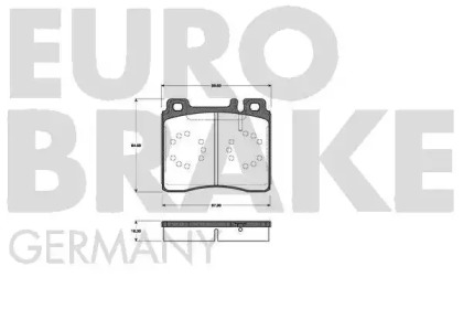 Комплект тормозных колодок EUROBRAKE 5502223325