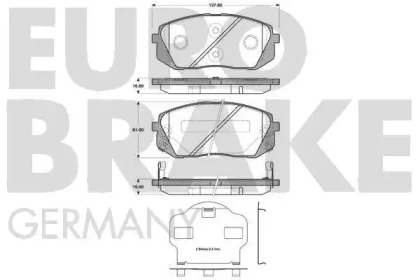 Комплект тормозных колодок EUROBRAKE 5502223430