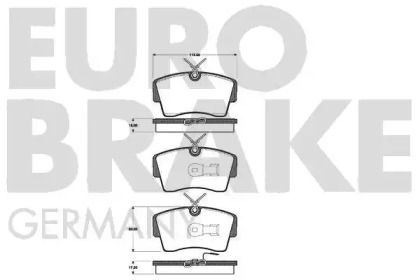 Комплект тормозных колодок EUROBRAKE 5502223610