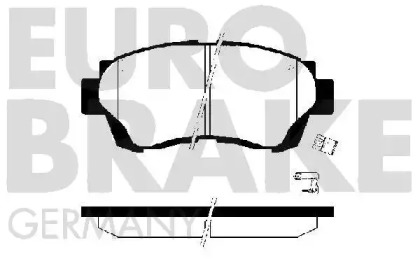 Комплект тормозных колодок EUROBRAKE 5502224535