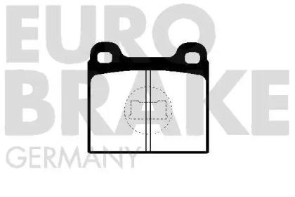 Комплект тормозных колодок, дисковый тормоз EUROBRAKE 5502224705