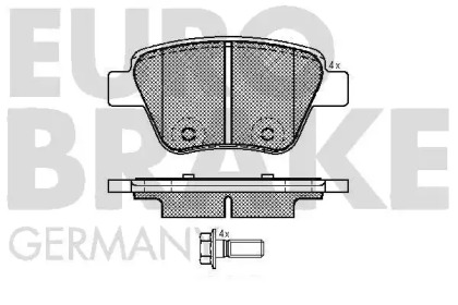 Комплект тормозных колодок EUROBRAKE 55022247101