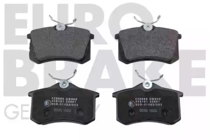 Комплект тормозных колодок, дисковый тормоз EUROBRAKE 5502229986