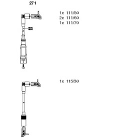 Комплект проводов зажигания BREMI 271