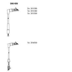 Комплект проводов зажигания BREMI 300/439