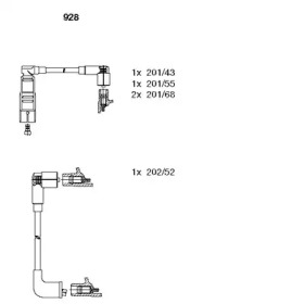Комплект проводов зажигания BREMI 928